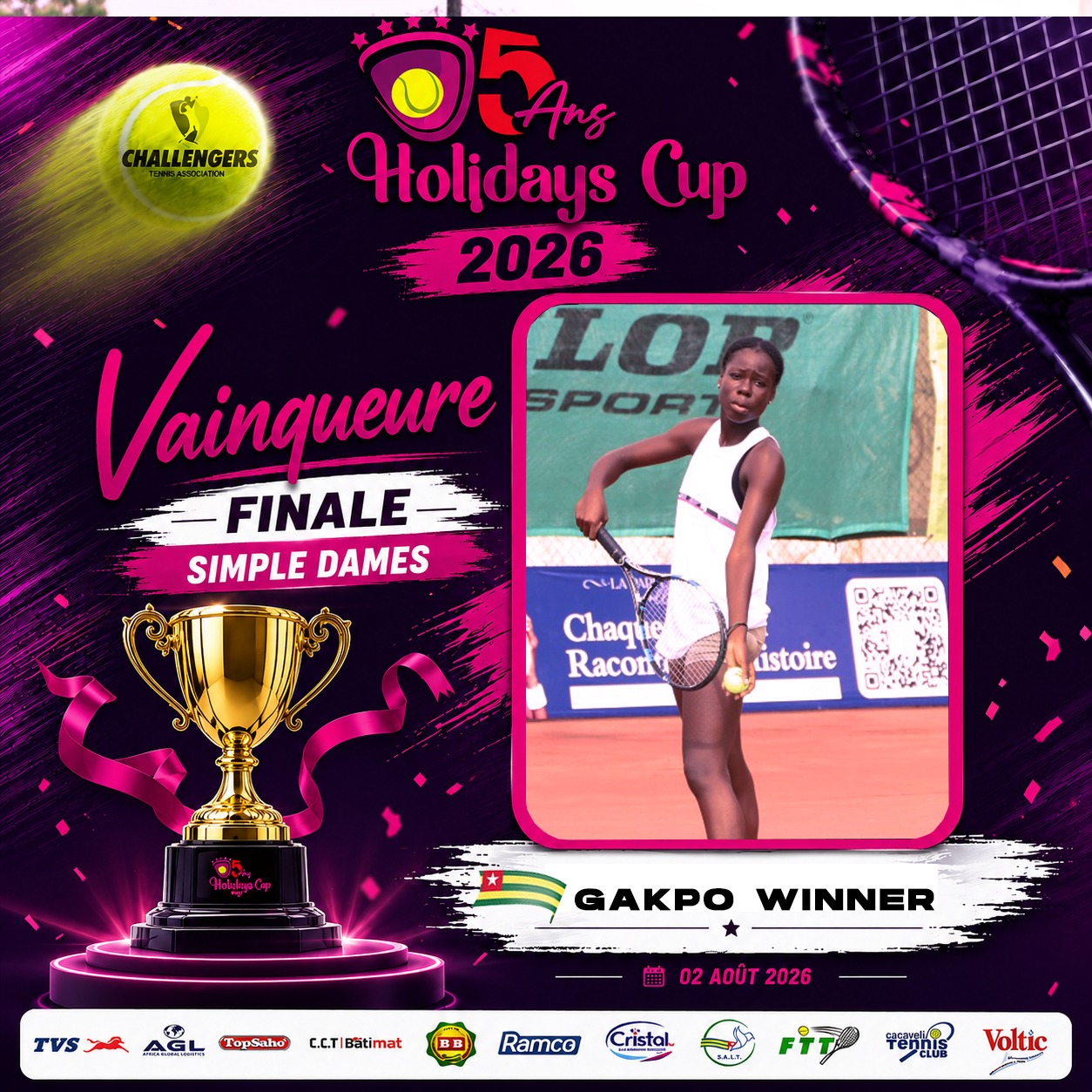 Gakpo Winner et Agbodeka Jean, champions des finales de la Holidays Cup 2026